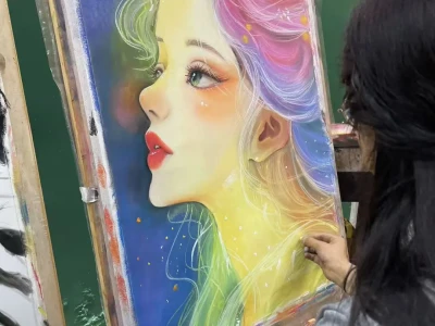 这个色感真的太美了!彩虹女孩🎨