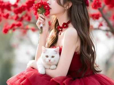 红色也太好看了吧｜美女头像