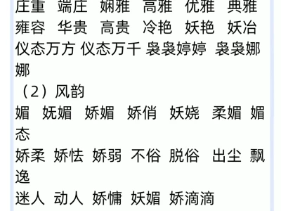 人物描写——女性的仪态风度