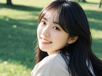 大自然中的美女