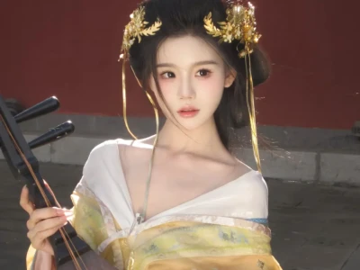 琥珀色的秋天,浅浅的汉服~