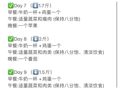 10天瘦了14.2斤（附食谱）