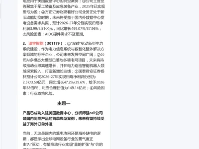 【风口研报】精选内容
