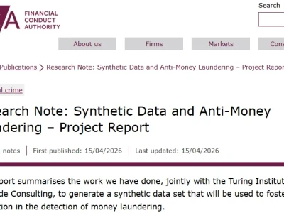 FCA 研报:合成数据如何破局反洗钱创新与隐私保护的两难
