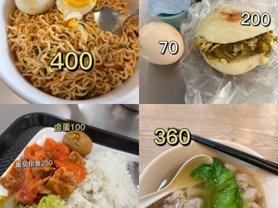 食堂菜的热量！好好吃饭是减脂的关键！