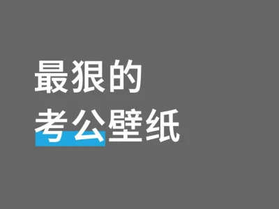 想看看大家的考公壁纸