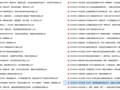2026Q1 基金研报(41 篇交叉验证):宏观格局拆解 + 5 大核心方向全梳理