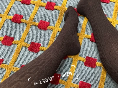 黑色学院风过膝小腿袜🧦