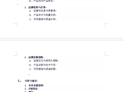 市场分析报告SOP