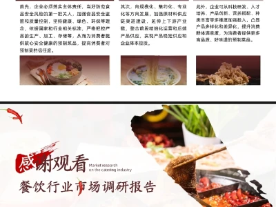 餐饮行业市场调研PPT