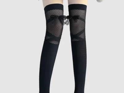 【白色绑带过膝袜|解锁JK风的神仙单品!】