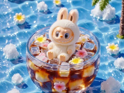 Labubu 手机壁纸|送你一杯夏日清凉🥤