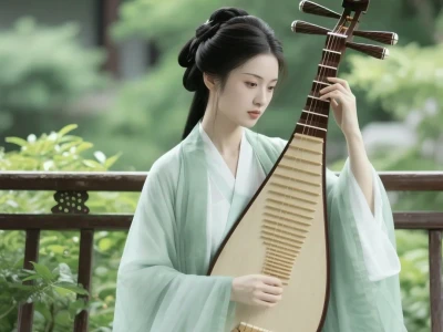 🌿青衫抱琵琶,游园遇仙踪 | 古风汉服写