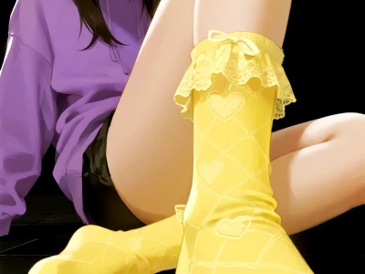 穿亮色袜子的女孩!