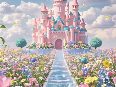 💕天空之境:粉色公主城堡✨