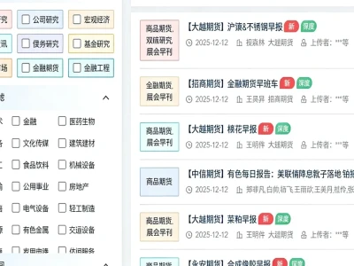 研报实时分享群，欢迎大家来交流