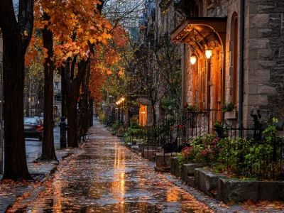 🍂一场秋雨,把整座城市泡成了暖色调的琥珀