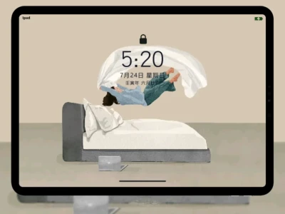 早睡＝省电又省命[哈哈]iPad平板壁纸