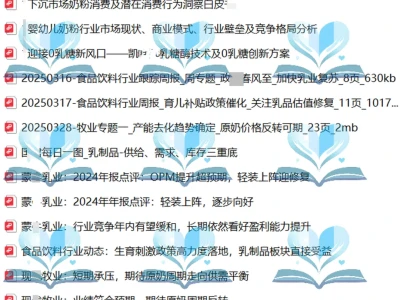 2025乳制品行业分析报告📊牛奶市场数据
