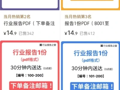 小红书卖行业报告