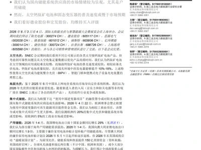 『研报』SNEC调研纪要:储能表现强劲,光伏相对低迷