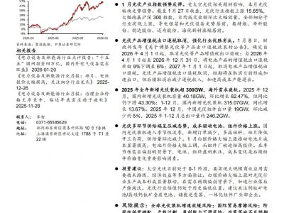 『研报』光伏行业月报:全年新增装机超300GW,关注太空光伏商业化进展