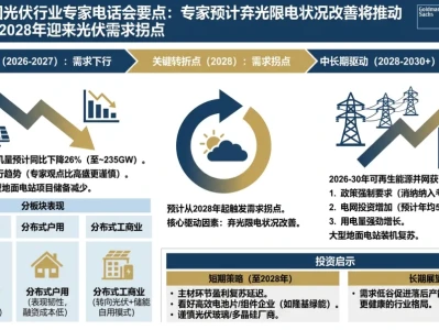 『研报』高盛-中国光伏行业专家电话会要点:专家预计弃光限电状况改善将推动中国在2028年迎来光伏需求拐点