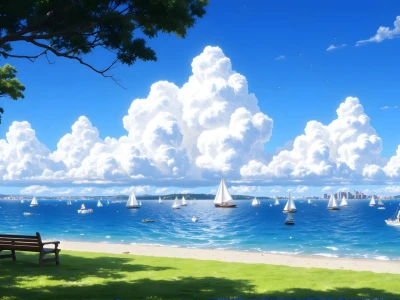 电脑壁纸04-蓝色梦幻海洋背景