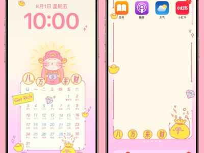 复古怀旧报纸风格📰八月日历手机壁纸📝