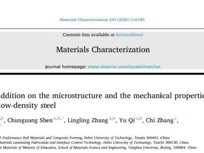 【组内研报】Materials Characterization|揭示Cu合金化对Fe-Mn-Al-C系奥氏体低密度钢微观组织演变及其力学性能响应的影响规律