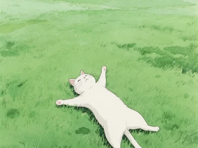 哈基咪的“躺平哲学”治愈到~💚