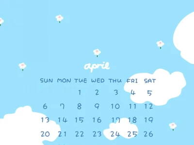 壁纸|4月日历分享