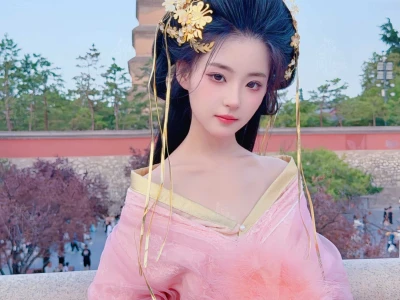 ccd还是手机！清冷感虞姬粉色战国袍太出片