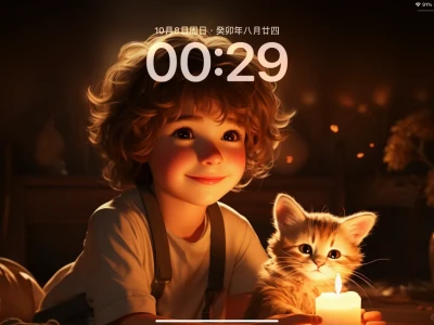 男孩与猫｜ipda壁纸｜壁纸分享
