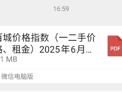 🔥25年6月百城价格指数速递!需要来领!