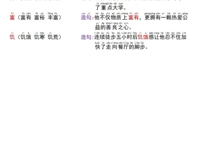 ❤️2025新二年级上册语文同字组词造句!