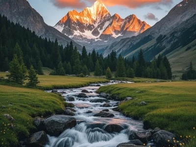 日照金山，光芒万丈，天地间最璀璨的宝藏。