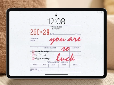 正念壁纸我是最幸运的温柔粉ipad壁纸