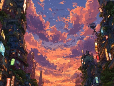 MJ 壁纸 | 日漫中的浪漫晚霞🌇
