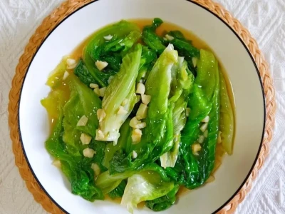 🥗微波炉蒜蓉生菜!巨简单!