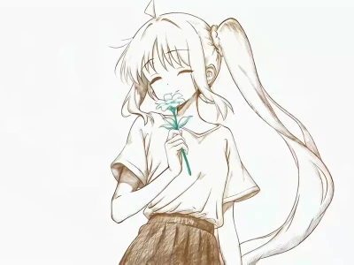wallpaper|8k 蓝色线稿壁纸