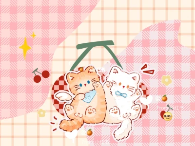 ipad壁纸 | 樱桃奶呼猫🍒