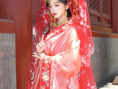 谁懂啊 红衣汉服真的很有美强惨女儿的感觉