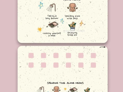 ipad壁纸｜美式正念复古｜INS风卡通壁纸