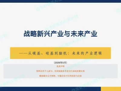 AI研报62:产业演进,从战略新兴产业,到未来产业