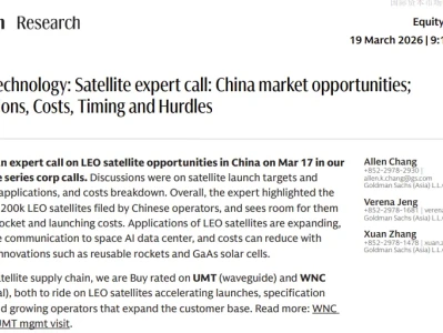高盛最新研报:中国低轨卫星产业链全解析——下一个大级别产业机会