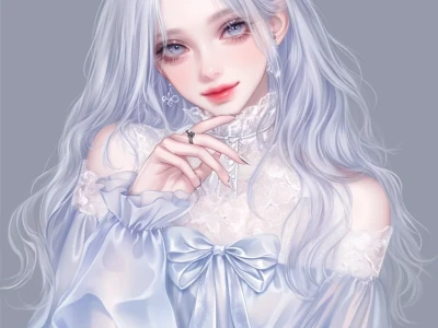 蓝白系清冷少女头像，好仙啊！