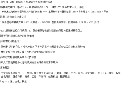 大摩硬件研报|AI 硬件走主升,消费电子承压,产业链分化加剧