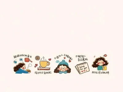 治愈系插画文字控iPad&电脑壁纸来咯~