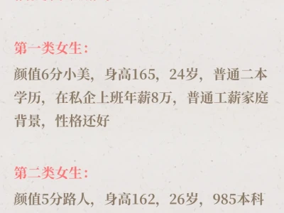 网友们速速进来,这两类女生哪个更让人喜欢